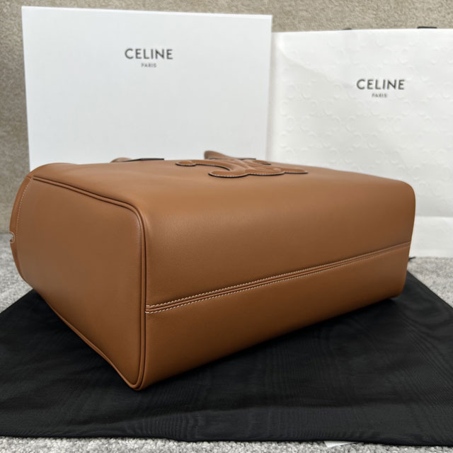 Celine original calfskin large cabas drawstring 199973 tan