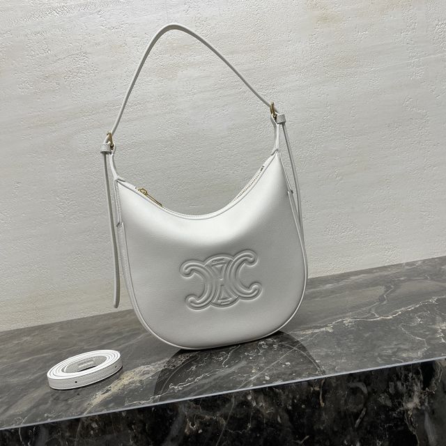 Celine original calfskin small heloise bag 117253 white