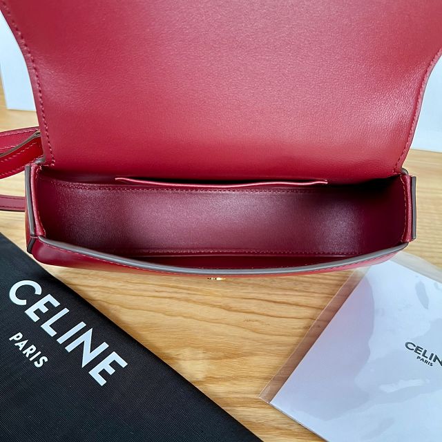 Celine original calfskin small lola bag 119533 burgundy