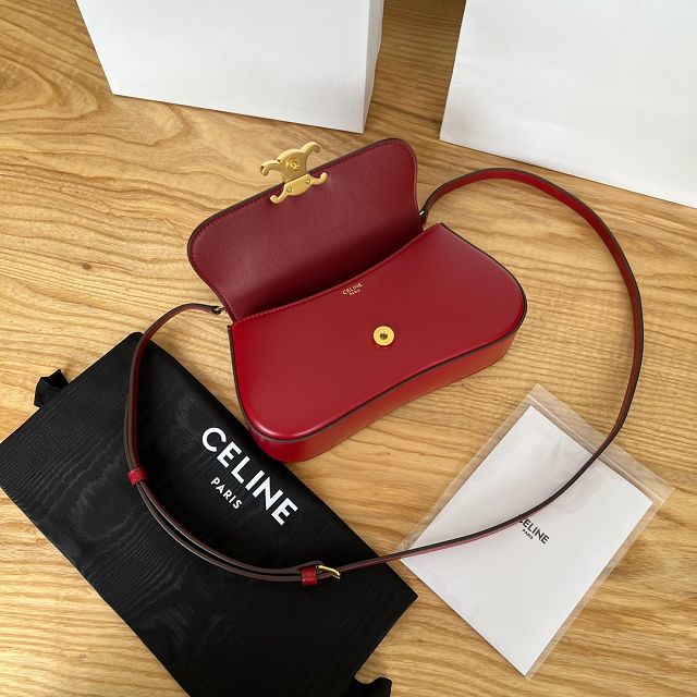 Celine original calfskin small lola bag 119533 burgundy