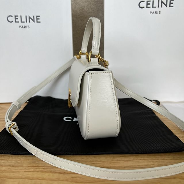 Celine original calfskin small lola bag 119533 white