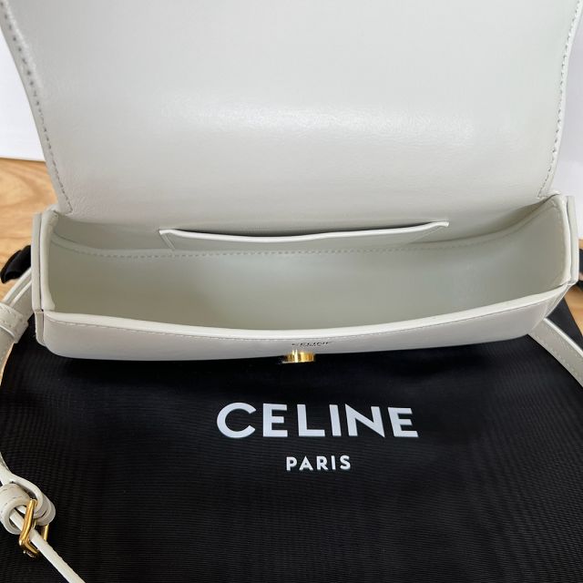 Celine original calfskin small lola bag 119533 white