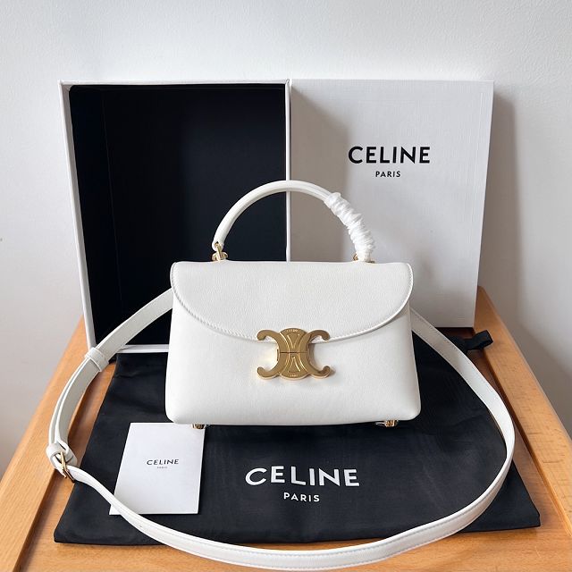 Celine original calfskin small nino bag 118113 white