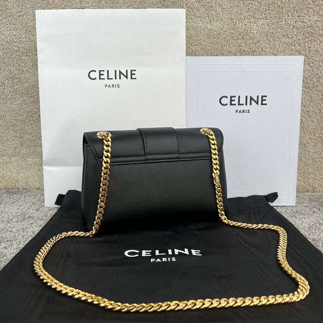 Celine original calfskin small victoire bag 116593 black