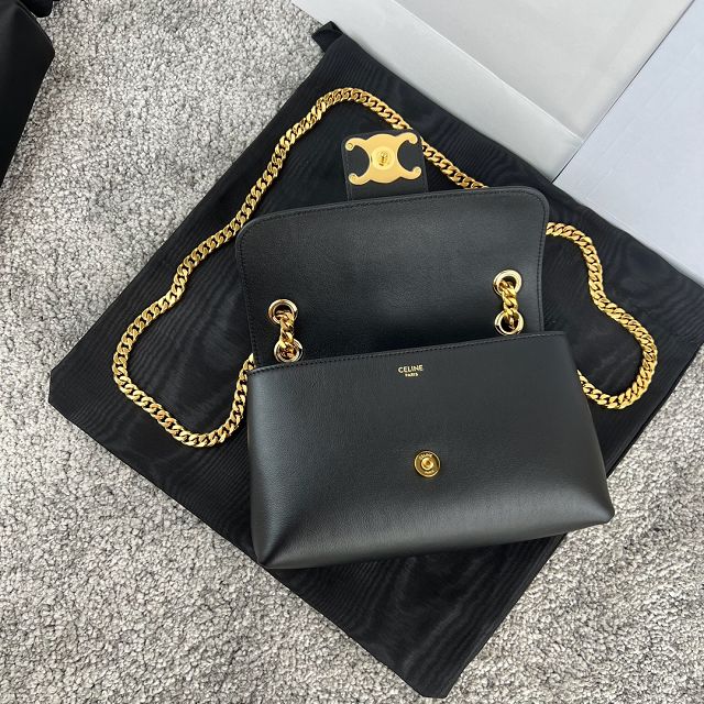 Celine original calfskin small victoire bag 116593 black