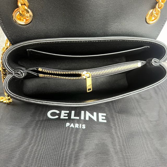 Celine original calfskin small victoire bag 116593 black