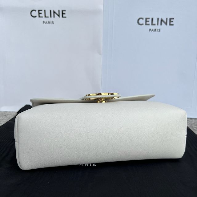 Celine original calfskin small victoire bag 116593 white