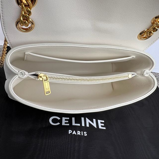 Celine original calfskin small victoire bag 116593 white