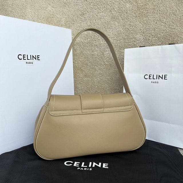 Celine original calfskin triomphe polly bag 115633 sepia