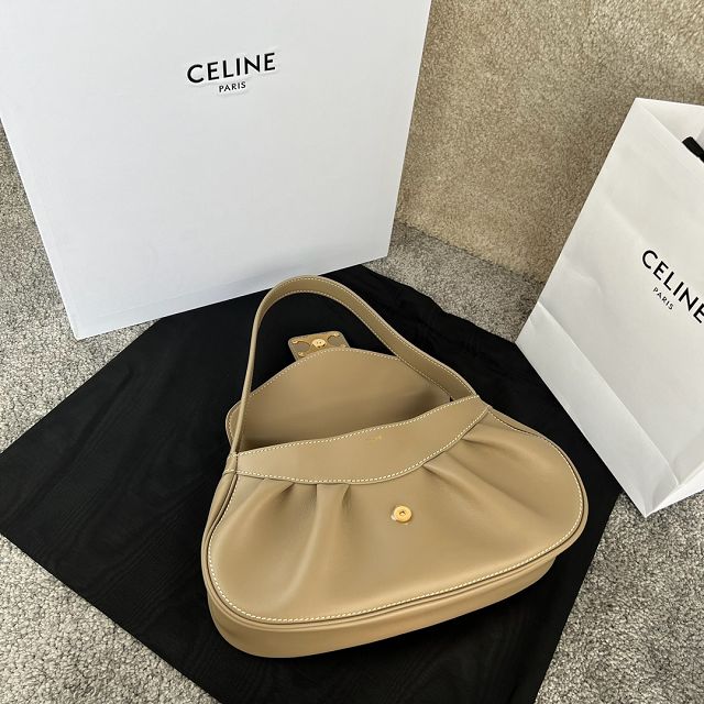 Celine original calfskin triomphe polly bag 115633 sepia