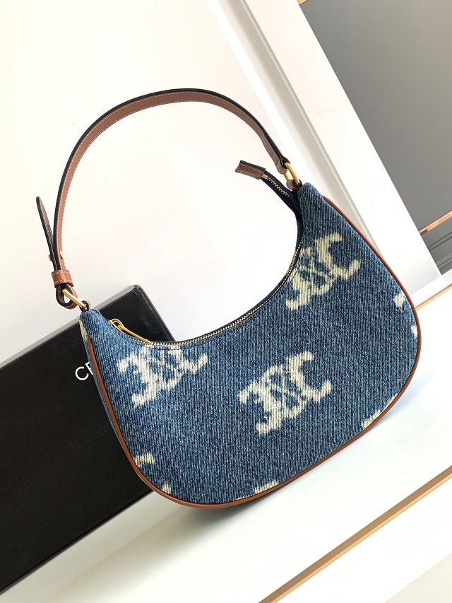 Celine original denim canvas ava bag 193952 blue