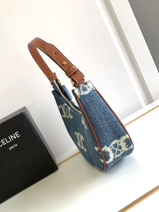 Celine original denim canvas ava bag 193952 blue