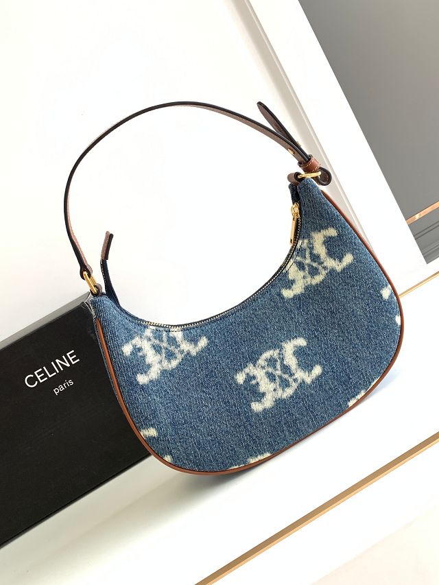 Celine original denim canvas ava bag 193952 blue