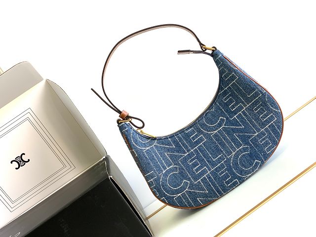 Celine original denim canvas ava bag 193952-2 blue