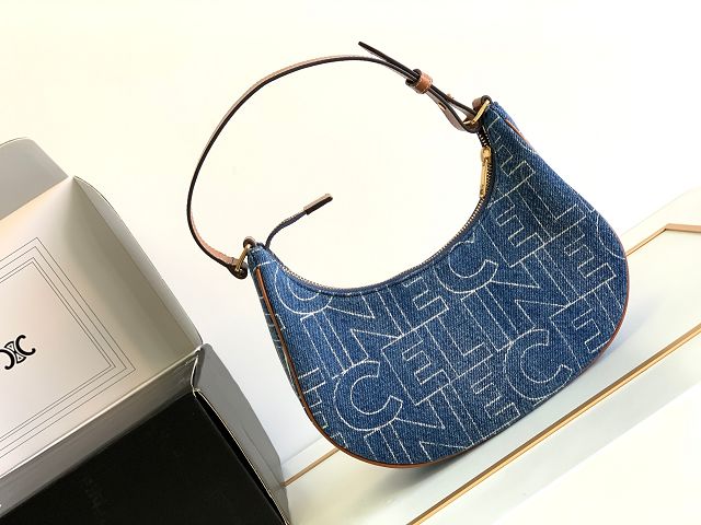 Celine original denim canvas ava bag 193952-2 blue