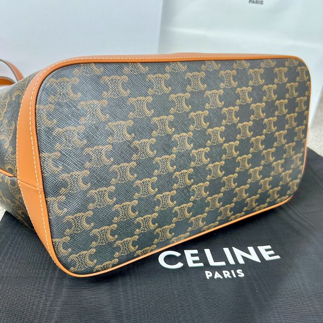 Celine original triomphe canvas medium cabas 115072 tan