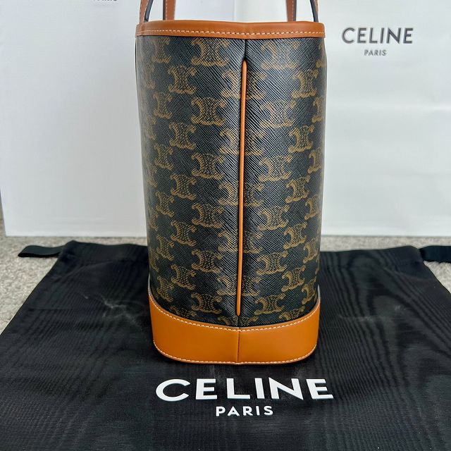 Celine original triomphe canvas small cabas 115082 tan