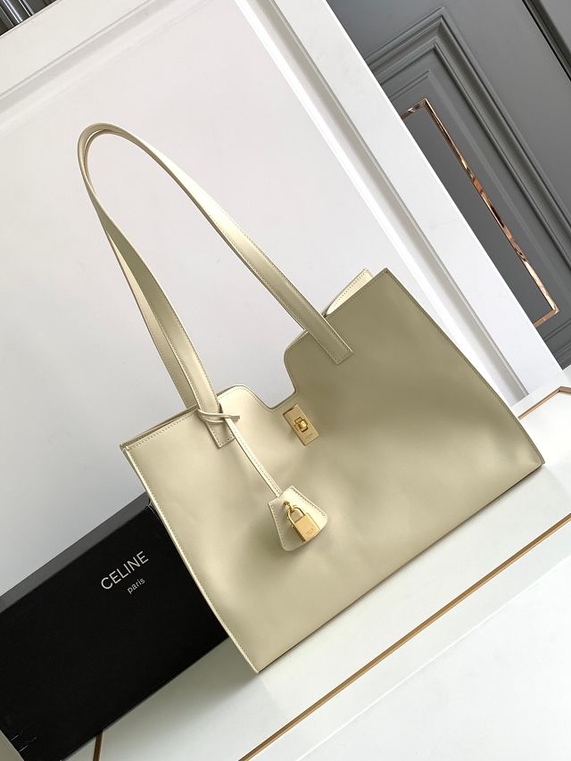 Celine original calfskin cabas 16 soft bag 112583 beige