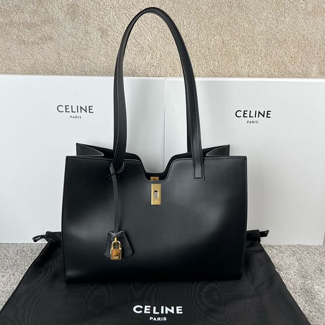 Celine original calfskin cabas 16 soft bag 112583 black