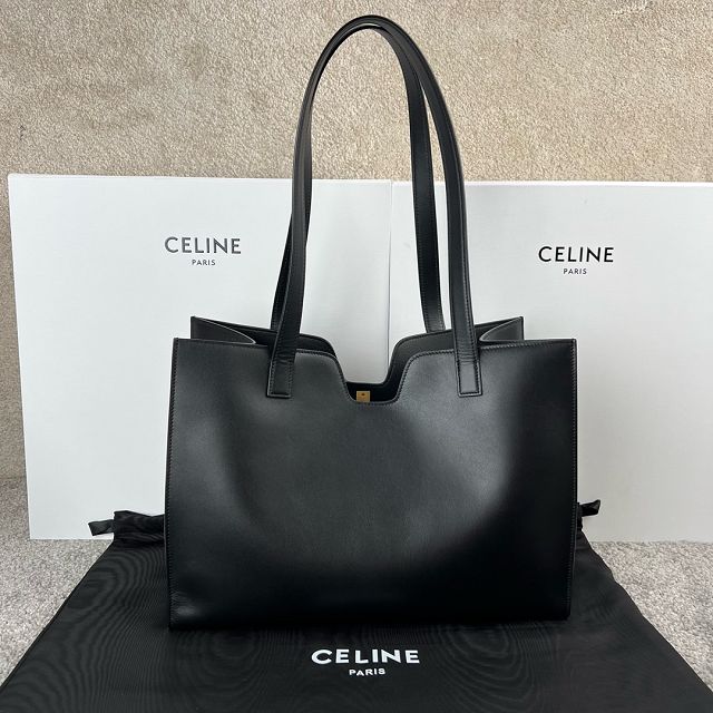 Celine original calfskin cabas 16 soft bag 112583 black