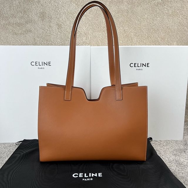 Celine original calfskin cabas 16 soft bag 112583 tan