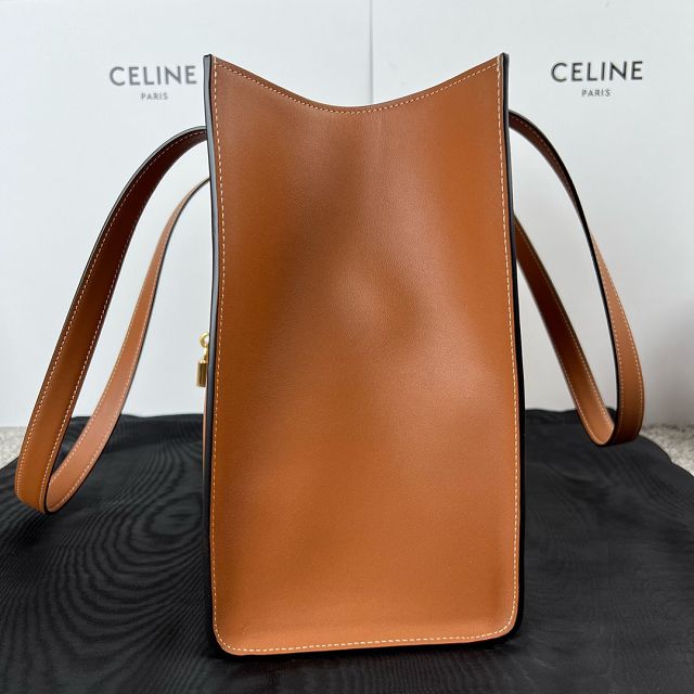 Celine original calfskin cabas 16 soft bag 112583 tan