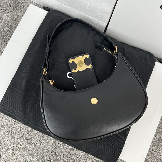 Celine original calfskin medium ava bag 114493 black