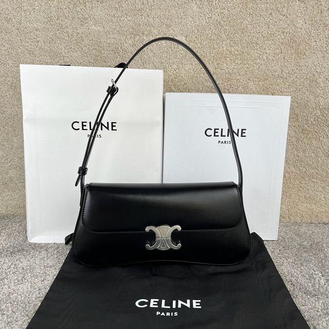 Celine original calfskin medium lola bag 115533 black