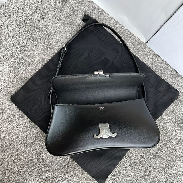 Celine original calfskin medium lola bag 115533 black