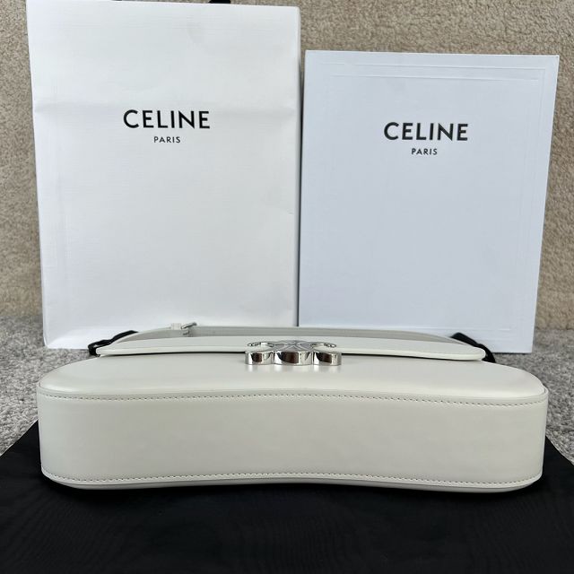 Celine original calfskin medium lola bag 115533 white