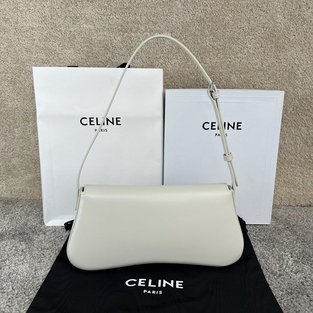 Celine original calfskin medium lola bag 115533 white