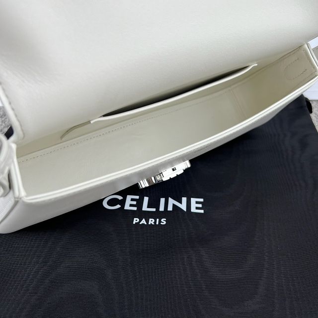 Celine original calfskin medium lola bag 115533 white