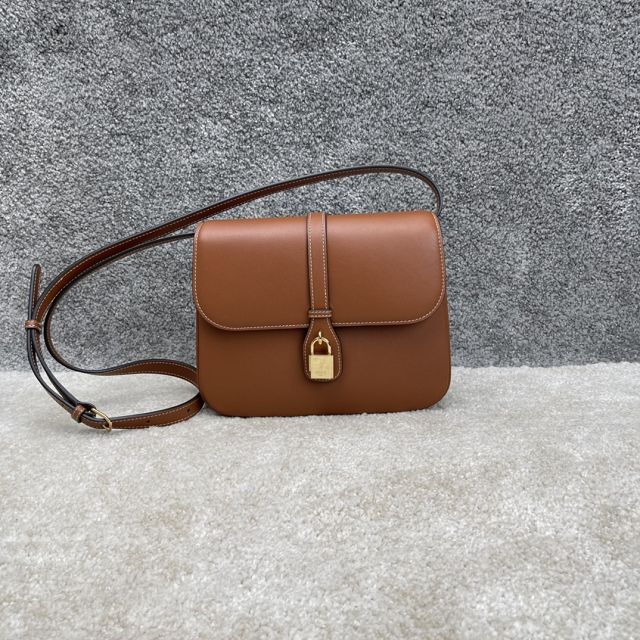 Celine original calfskin mini tabou bag 196584 tan