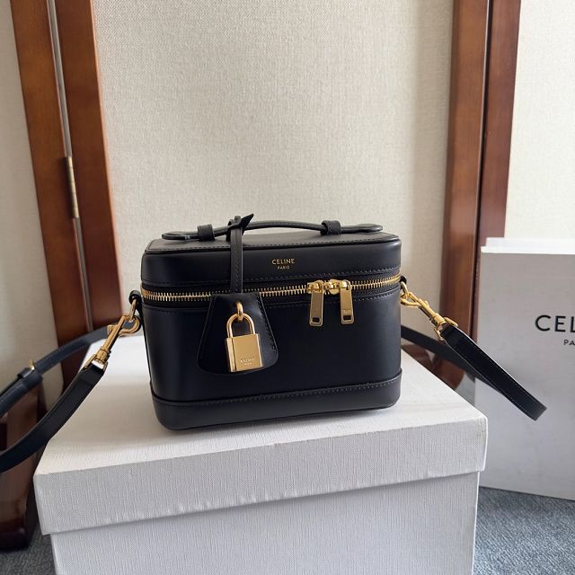 Celine original calfskin vanity case 119463 black