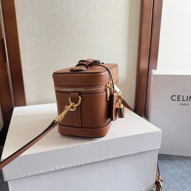 Celine original calfskin vanity case 119463 tan