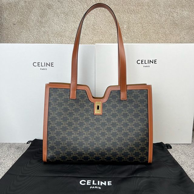 Celine original canvas cabas 16 soft bag 112583 tan