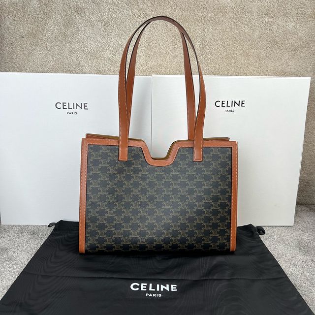 Celine original canvas cabas 16 soft bag 112583 tan