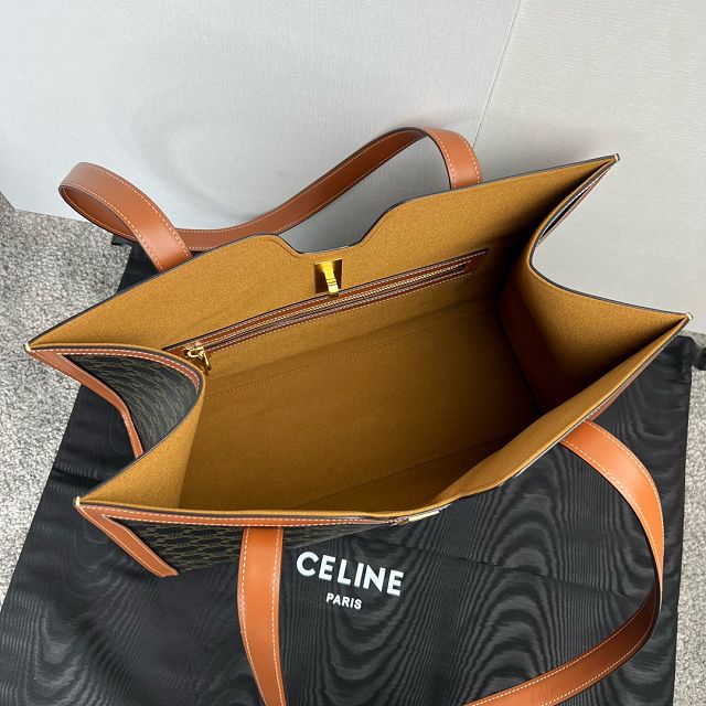 Celine original canvas cabas 16 soft bag 112583 tan