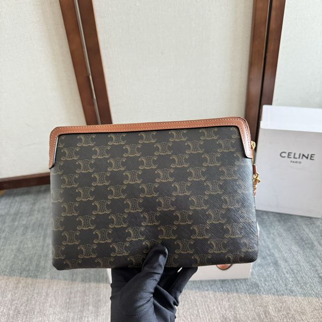 Celine original canvas clutch 100502