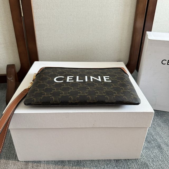 Celine original canvas clutch 100502