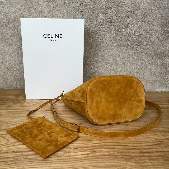 Celine original suede calfskin medium louise bag 116613 brown