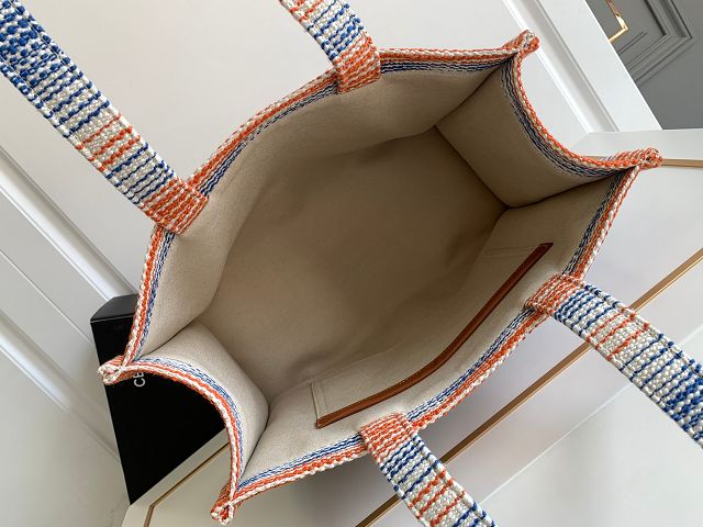 Celine original textile large cabas thais 196762 blue&orange