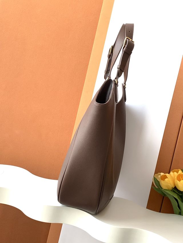 Celine original calfskin meo bag 119353 dark brown