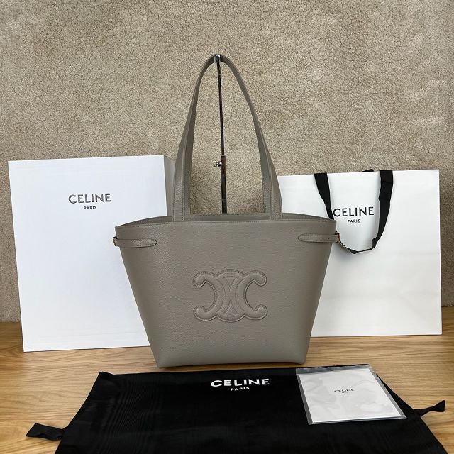 Celine original calfskin small cabas anais 118233 grey