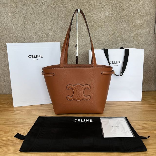 Celine original calfskin small cabas anais 118233 tan