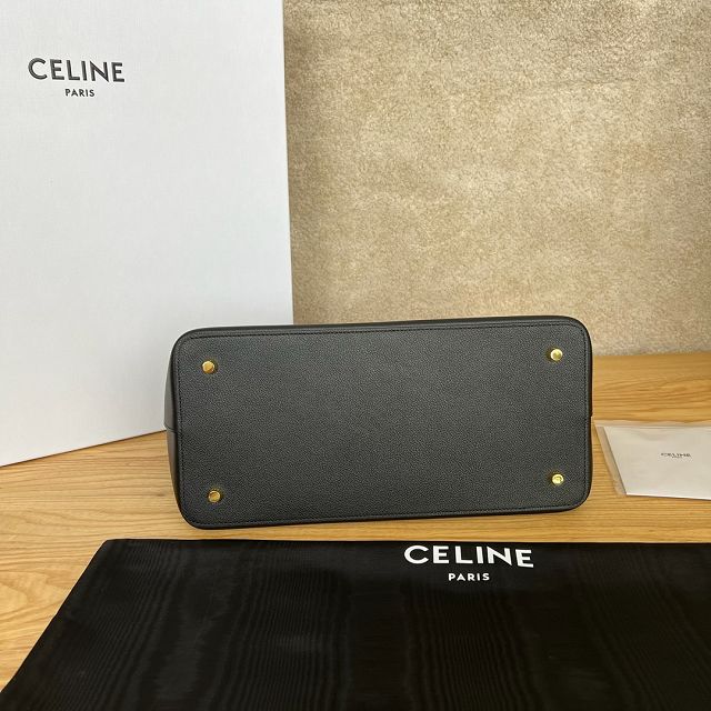 Celine original calfskin conti medium handbag 199873 black