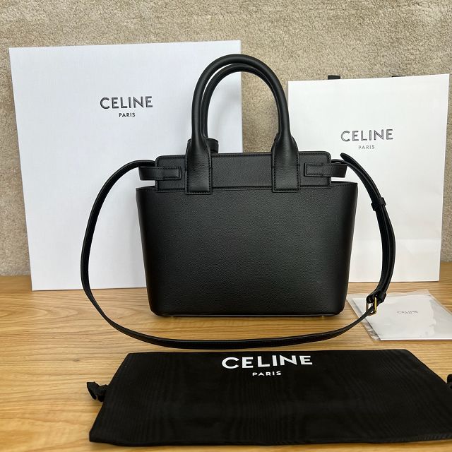 Celine original calfskin conti small handbag 114543 black