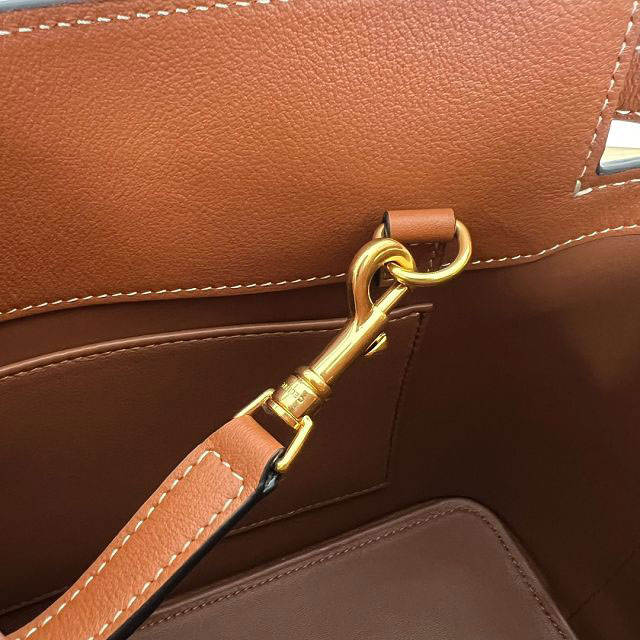 Celine original calfskin conti small handbag 114543 tan