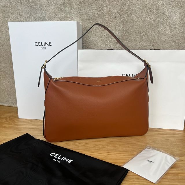 Celine original calfskin large romy bag 110793 tan