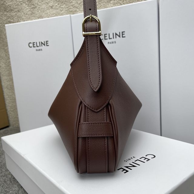 Celine original calfskin medium romy bag 197443 burgundy